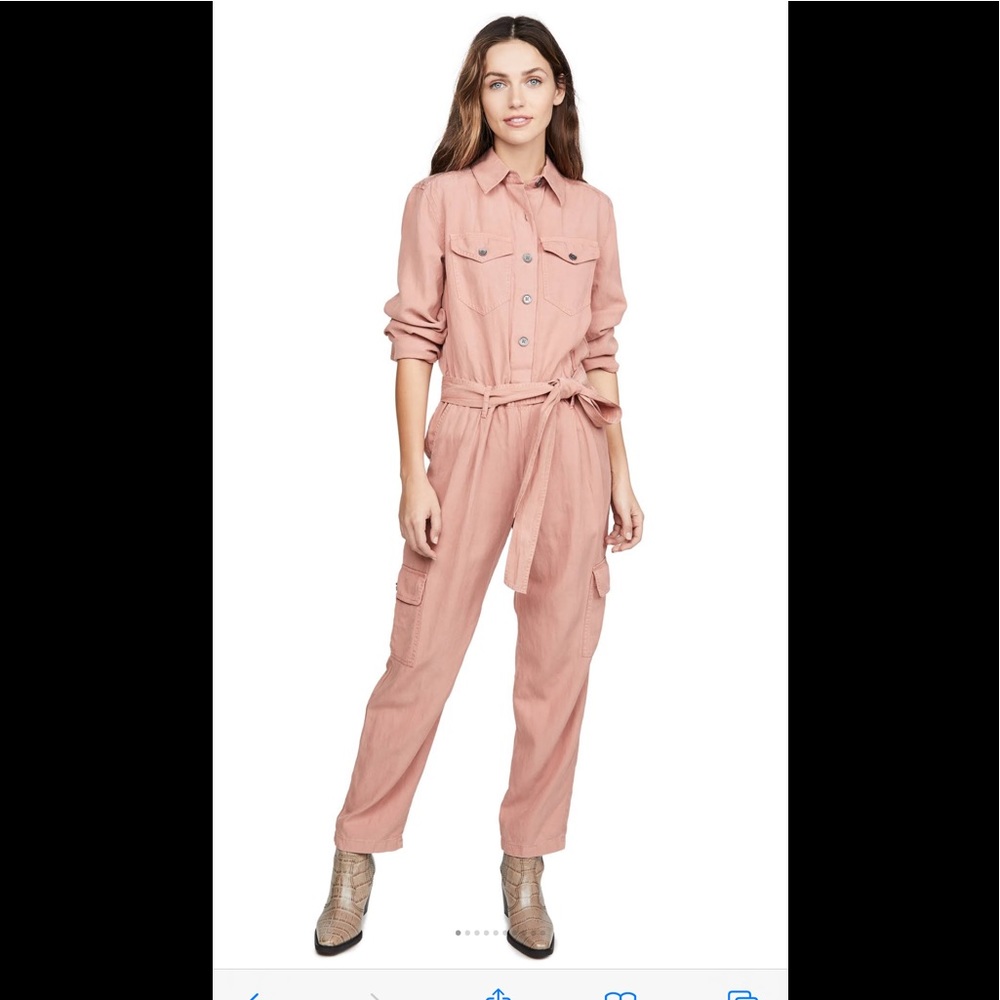 Alice and Olivia Kai Cargo Jumpsuit in Rose - Picture 3 of 12